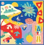 Cote d'Azur plaj pareo %100 pamuk hafif ve nefes alabilir